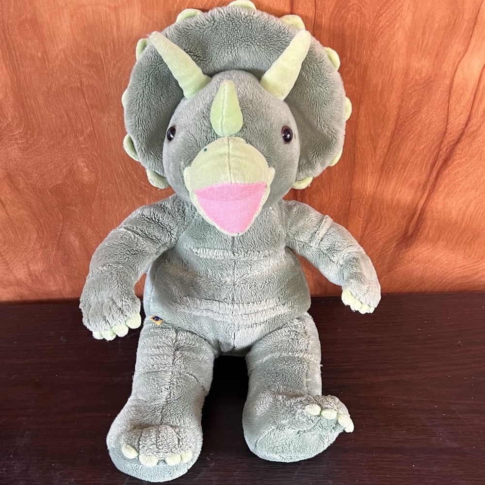 Build‎ a Bear Dinosaur Triceratops 16" Green retired version